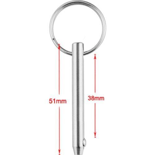 5x51mm Stainless Steel Quick Release Pin with ring for Boat Bimini Top Deck Hinge, Durable Marine Hardware, Easy Installation