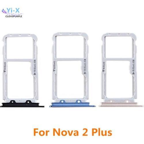 SIM Card Tray Slot Holder Adapter for Huawei Nova 2 Plus Nova2 Plus Nova2P Phone Spare Parts