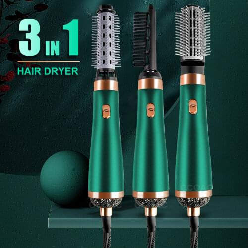 Hair Dryer Brush 3 In 1 Hot Air Blow Dryers Negative Ion Hair Curler Straightener Comb Dryer Professional Brush Hair Dryers