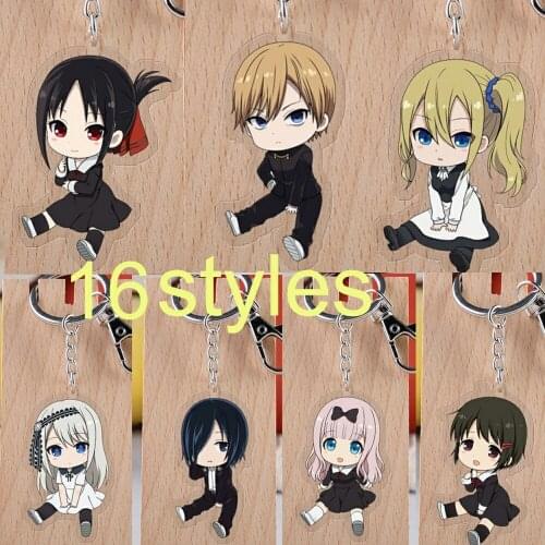 5pcs Kaguya-sama: Love Is War Kaguya Miyuki Hayasaka Ai Chika Miko Yuu Cartoon Figure Pendant Acrylic toy KeyChain bags KeyHold