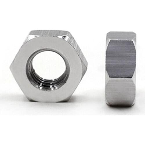 M2 M2.5 M3 M4 M5 M6 M8 M10 M12 Hex Nut Hexagon Nuts 6061 Aluminum alloy