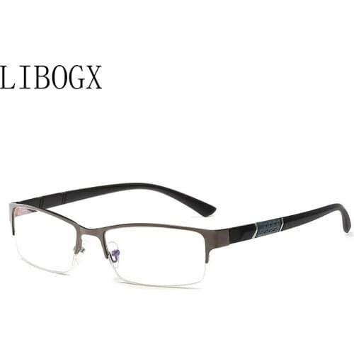 Mens Reading Glasses High-Grade Metal Half-Frame Diopter Glasses Mens And Womens Reading Glasses