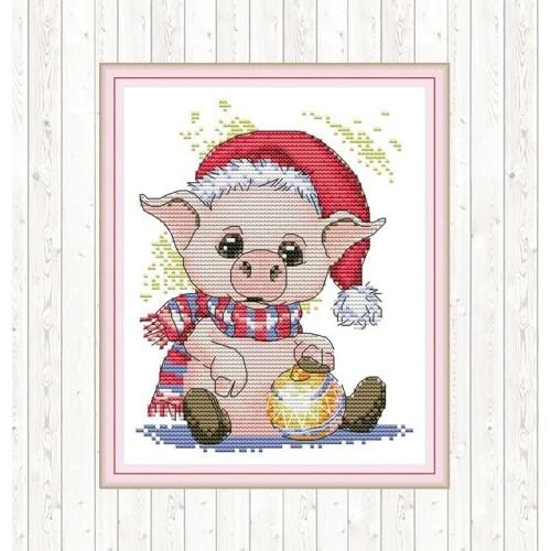 Lovely Pig DIY Embroidery Needlework Sets Wall Home Decor Counted Dmc 14ct 11CT Cross Stitch Cross Stitch Kit Needlepoint Canvas