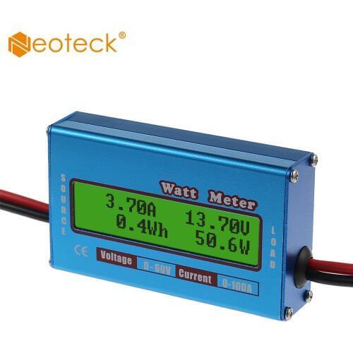 Neoteck DC LCD 60V/100A Balance Voltage Boat RC Heli Battery Power Analyzer Watt Meter