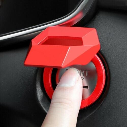 NEW Universal Car Interior Engine Ignition Start Stop Push Button Switch Button Ring Cover Trim Sticker Car Interior Accessories