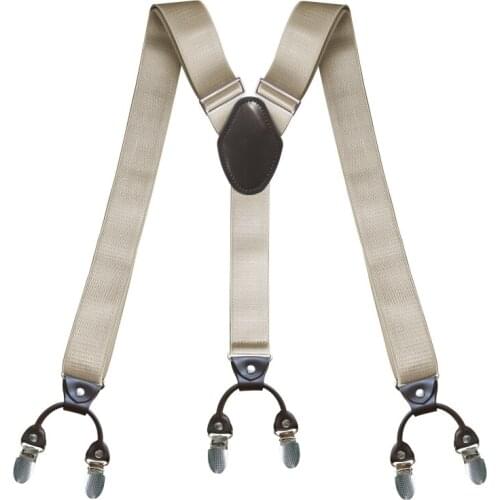 New Style 3.5cm 6 Clips Suspenders More Softer Materials Ribbons With Silicone Leather Fittings For Men And Women Premium Gifts
