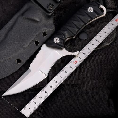 New style straight knife Full Tang Fixed Blade Knife DC53 High hardness steel Straight Knife G10 Handle Tactical Hunting Knife