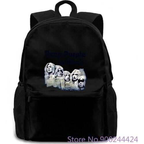 Official DEEP PURPLE In Rock Blue Band Prog Rock All s Adult Slim Fit Letter Printing women men backpack laptop travel