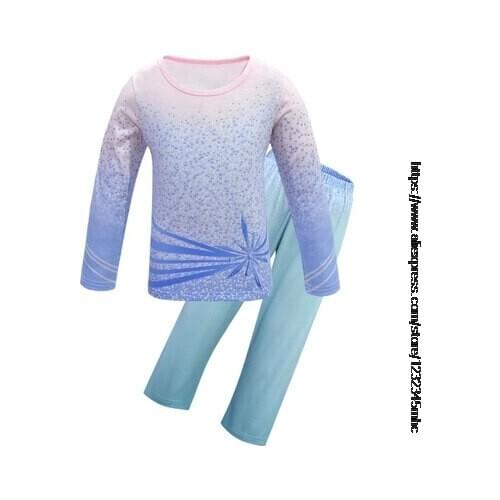Disney Frozen Elsa Childrens Sets Home Soft Cotton Kid Long Sleeve Pajamas Cartoon Girls Boys Sleepwear Kids Sleep Suits