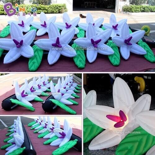Customized Inflatable Flower Balloon with LED light for Park Event Decoration Toy