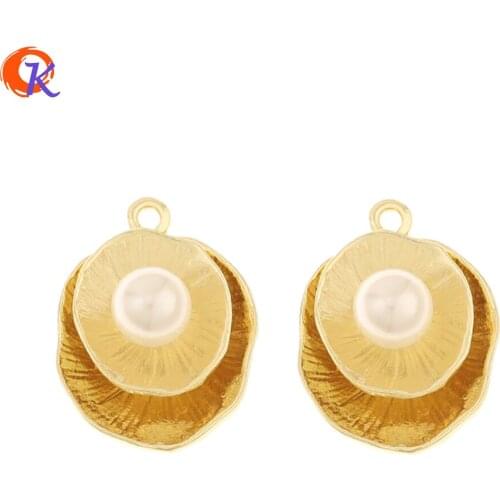 Cordial Design 50Pcs 17*23MM Jewelry Accessories/Earring Findings/Charms/Imitation Pearl/Irregular Shape/Hand Made/DIY Pendant