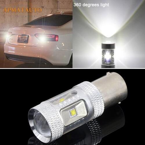 Pair 1156 XBD Chips Error Free High Power LED Car Reverse Bulb Rear Light For AUDI TT Q5 Q7 S3 S4 RS4 S6 RS6 A4 A5 A6 Etc