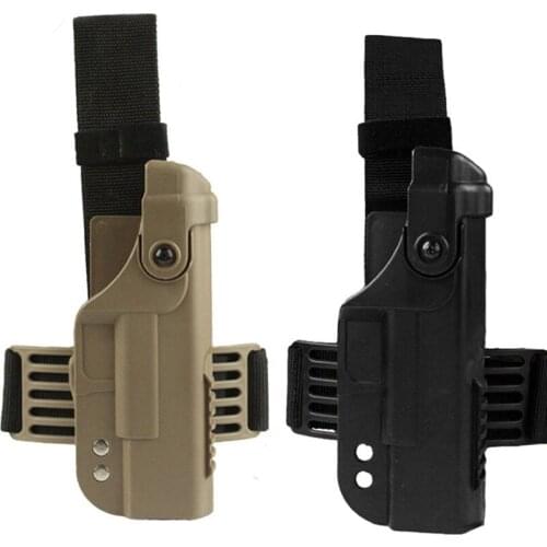 High quality Tactical Military Glock holster Right Drop Leg Thigh Lock Pistol Holster for Glock 17 18 19 22