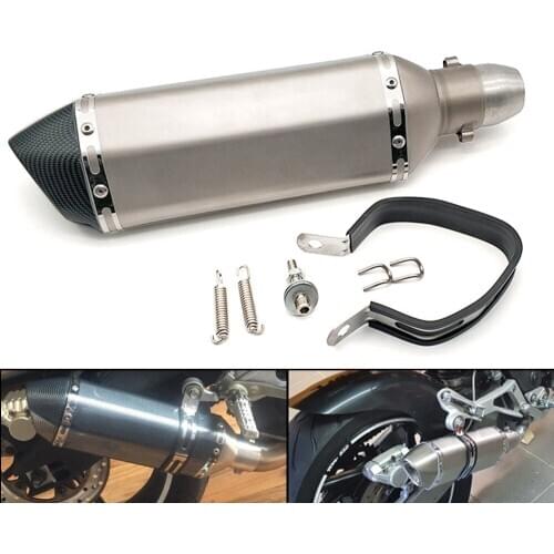 36-51MM Universal Motorcycle Exhaust Modify Motocross Exhaust Muffler For Kawasaki KLZ1000 Versys Z400 W800 Cafe KX 65 85 125