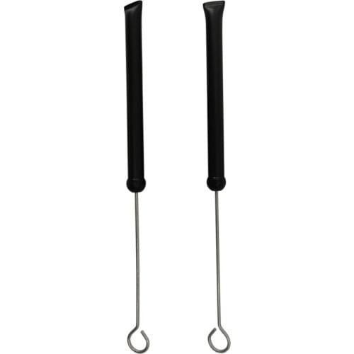 1 Pair Drum Brushes Retractable Drum Wire Brushes with Aluminum Black Handle