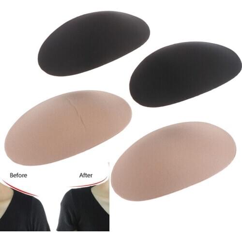 1Pair Adhesive Shoulder Enhancer Soft Shoulder Pads Foam Silicone Padded Shoulder Padding Encryption Shoulder Push up Pads