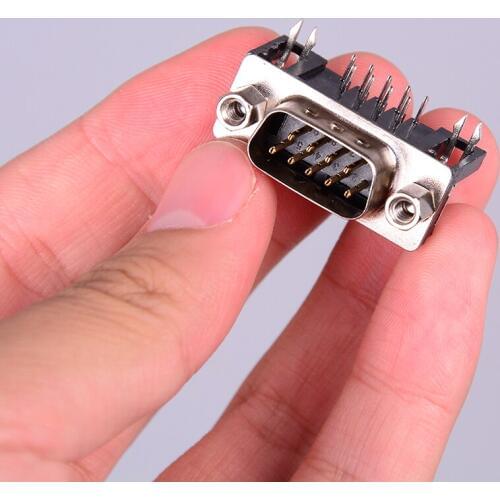 10Pcs/lot DB-9 DB9 Male Female PCB Mount DR-9S PCB Connector RS232 Connector