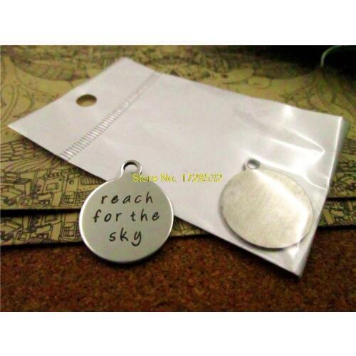 10pcs-stainless steel Charms "reach for the sky" DIY Charms Pendants for necklace/bracelet/keychain DIY jewelry