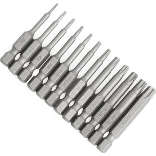 12pc Torx Bit Set Quick Change Connect Impact Driver Drill Security Tamper Proof Power Tools