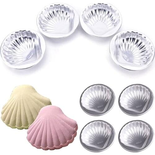 5PCS Crafting Aluminum Alloy Handmade Bath Bomb Mold Cake Fizzy Sea Shell Shape DIY Craft Molds Accessories Easy Kitchen Tools