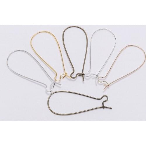 50 pieces 9x18mm/11x24mm/16x38mm Silver Color/Rhodium/Gold Color Earring Hooks Earring Ear Wires Findings DIY Jewelry Making