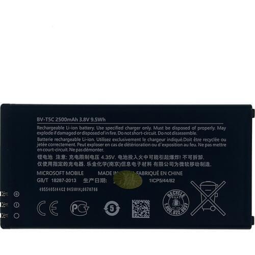 2500mAh BV-T5C Battery For Nokia Lumia 640 RM 1113 1073 Dual 1077 Mobile Phone In Stock Latest Production High Quality Battery
