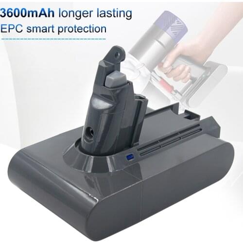 21.6V 3600mAh 77.76WH Battery for Dyson Vacuum Cleaner V6 SV03 SV05 SV06 SV07 SV09 DC62 DC58 DC59 DC61 DC72 DC74 High Capacity