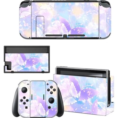 Butterfly Screen Protector Sticker Skin for Nintendo Switch NS Console Dock Charger Stand Holder Joy-con Controller Vinyl