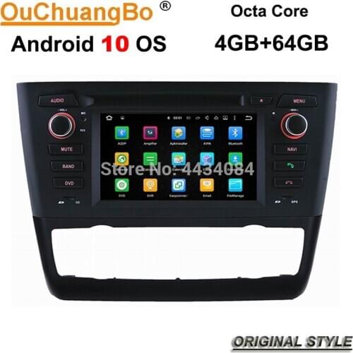 Ouchuangbo auto gps navi head unit android 10 for BMW 1 Series E81 E82 E87 E88 Automatic with 8 cores wifi usb swc music 4+64