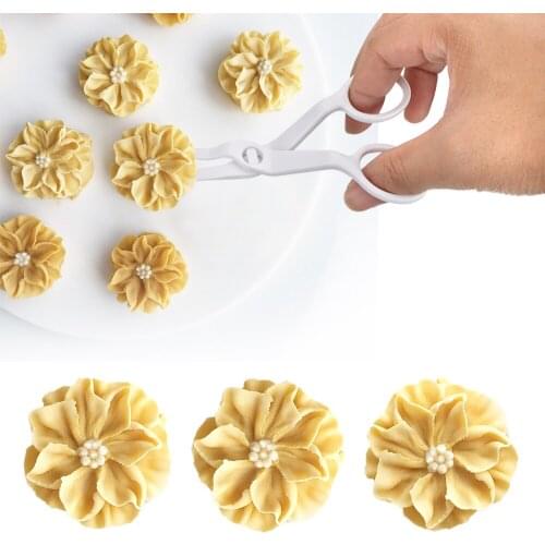 HILIFE Plastic Scissors for Cream Flower Transfer Fondant Cake Decorating Tool Flower Tray Baking Pastry Tools