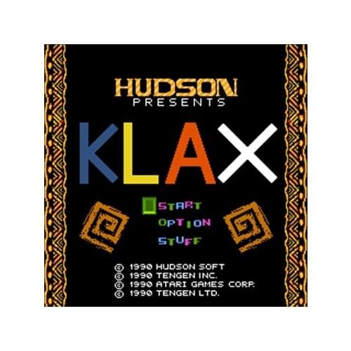 Klax Region Free 60 Pin 8Bit Game Card For Subor Game Players