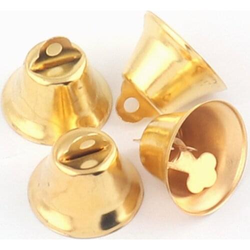 Gold Jingle Bells Christmas Bells Decorative Bells Sound Bells Bulk Jingle Bells Charm Pendants Jewelry Making Findings 26mm