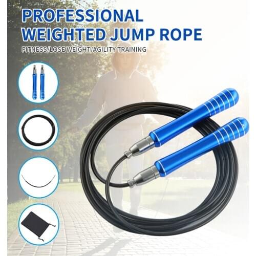 Weighted Jump Rope Set Professional Skipping Rope with High-Speed Bearings Great for Boxing, MMA, Crossfit, and Fitness Workouts
