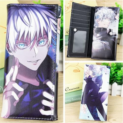 Jujutsu Kaisen Wallet Gojo Satoru Itadori Yuji Short Long Wallets Purse High Quality PU Leather anime Notecases 2 Sizes