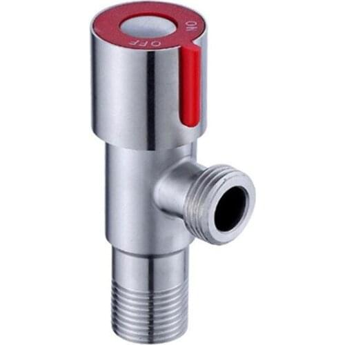 Red Stainless Steel 1/2 Filling Stop Valves for Bathroom Toilet Fittings Kitchen Faucets SUS304 Shower Switch Bidet WC Flush