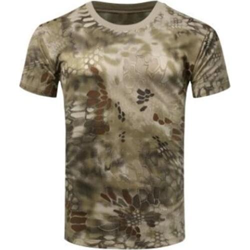 Mens Quick Dry Combat T-Shirt Military Army T Shirt Camo Outdoor Hiking Hunting Shirts Camouflage Tactical Shirt Short Sleev