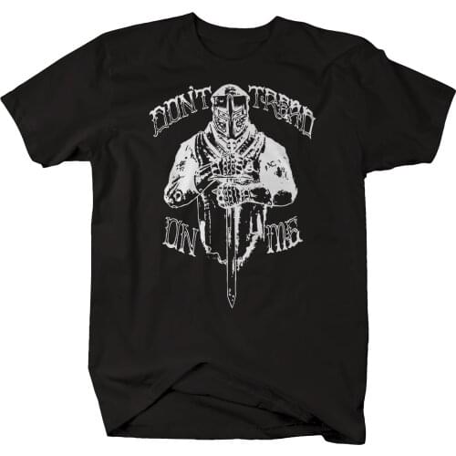 Dont Tread on Me. 2nd Amendment Gun Rights Knight Printed T-Shirt. Summer Cotton Short Sleeve O-Neck Mens T Shirt New S-3XL