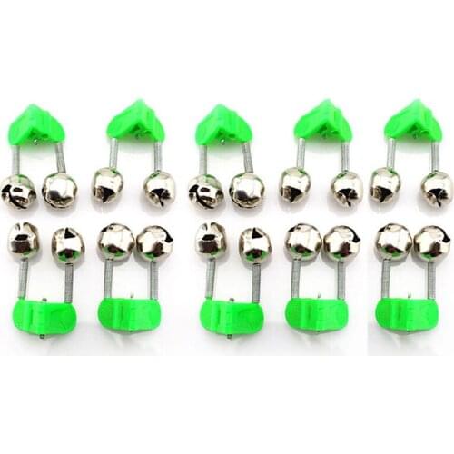 NEW 10Pc Fishing Bite Alarms Fishing Rod Stalk Bells Clamp Tip ABS Fishing Accessories Durable Shipping Free Dropship#0402