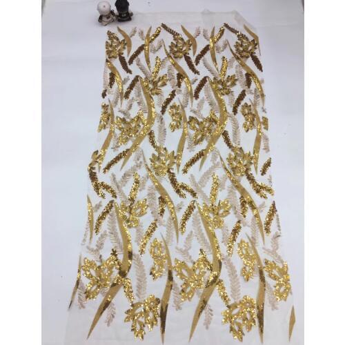 New French Nigerian Sequins Net Lace,African Tulle Mesh Sequence Lace Fabric High Quality For Wedding Dress 5yards/lot XX33251