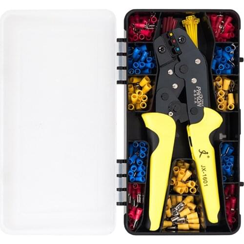 Crimping Tool Kit 24-14 AWG Ratcheting Wire Crimper Plier 280pcs Insulated Wire Terminal Connectors 40pcs Cable Ties