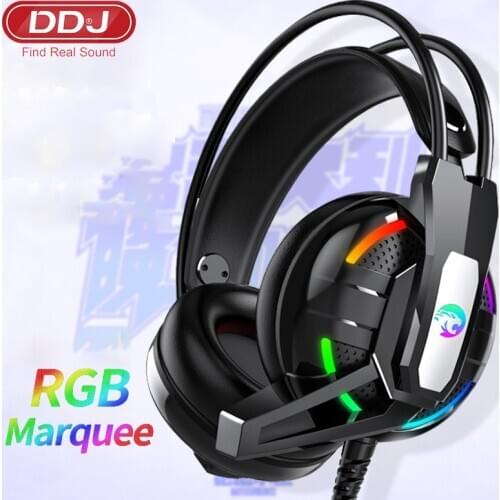 Wired Headphones PC E-Sports Competit 3.5mm PS4 Gaming Headset Bass Stereo Surround Sound HD Microphone Overear Laptop Phone