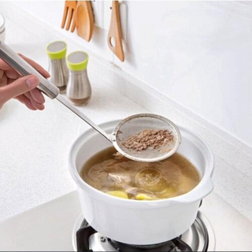 Home Vegetable Residue Oil Mesh Colander Strainer Kitchen Tools Stainless Steel Mesh Skimmer Thick Hot Pot Soup Cooking Filter