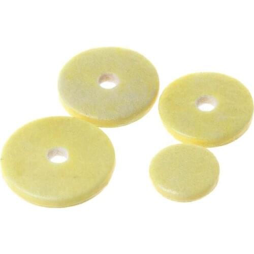2021 Top 16pcs Flute Leather Pad Music Woodwind Pads Repair Yellow Instrument Accessory