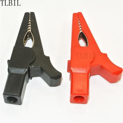 2pcs/lot Copper 68MM Alligator Clip for 4mm Banana PLUG Test Probes cable Insulate Clamp