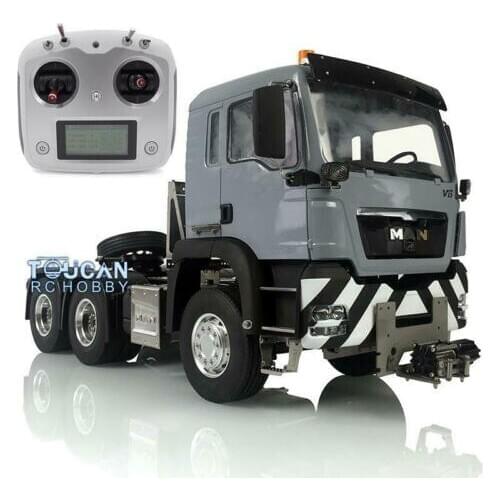 1/14 LESU RC Metal 6*4 Chassis DIY MAN TGS Tractor Truck Winch Sound Light Radio THZH1036-SMT3