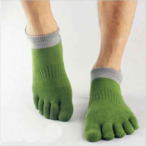 1 Pair /2 Pcs Cotton Short Breathable Sports Five Finger Toe Calcetines Ankle Socks Spring Summer Autumn Mens Socks