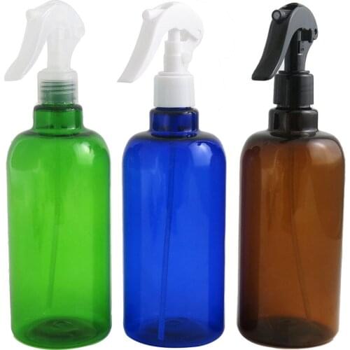 12pcs 500ml Plastic Container With Trigger Pump Empty Cosmetic Bottles For Watering Kitchen And Bathroom Cleaning Detergent