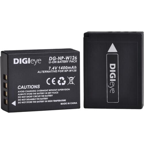 1400mAh NP-W126 W126 NP-W126s Battery for FujiFilm FinePix X-T1 X-T2 X-Pro1 X-PRO2 X-A1 X-E1 HS30EXR HS33EXR HS50EXR