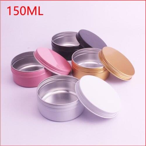150g aluminum jars 150 g aluminum case for powders gels cream use, 5 oz metal containers pink/black/white/gold