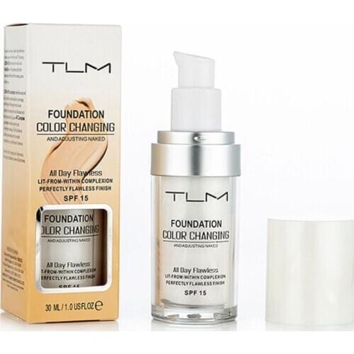 30ml Pro Color Changing Warm Skin Tone Foundation Makeup Base Nude Face Moisturizing Liquid Cover Concealer for Women Makeup